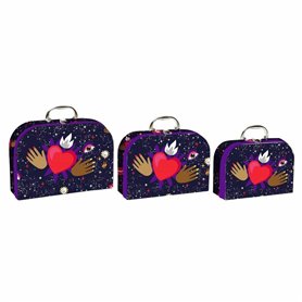 Set de boîtes décoratives DKD Home Decor Métal Carton Enfant 28 x 9,5 