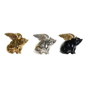 Figurine Décorative DKD Home Decor 26 x 17 x 22,5 cm Argenté Noir Doré