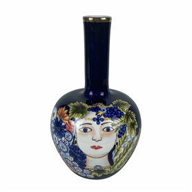 Vase DKD Home Decor Visage Porcelaine Bleu Multicouleur 17 x 17 x 30 c