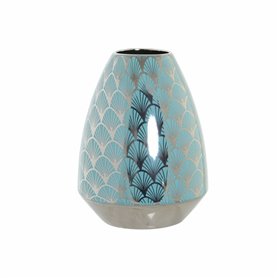 Vase DKD Home Decor Turquoise Porcelaine Oriental (18 x 18 x 24 cm)