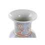 Vase DKD Home Decor 13 x 13 x 31 cm Porcelaine Bleu Orange Oriental