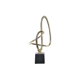 Figurine Décorative DKD Home Decor Noir Doré Aluminium (23 x 19 x 50 c