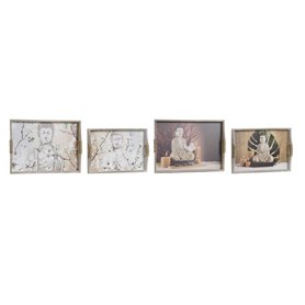 Jeux de plateaux DKD Home Decor Naturel Buda Multicouleur Oriental 40 