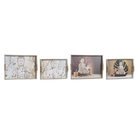 Jeux de plateaux DKD Home Decor Naturel Buda Multicouleur Oriental 40 