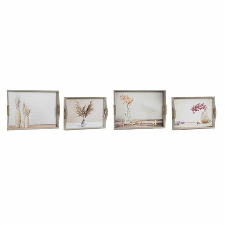 Jeux de plateaux DKD Home Decor Vase Doré Multicouleur 40 x 30 x 6 cm 