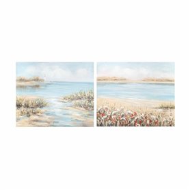 Cadre DKD Home Decor 100 x 3,7 x 80 cm Plage méditerranéen (2 Unités)