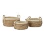Set de basket DKD Home Decor Tropical Fibre naturelle Joncs (45 x 45 x