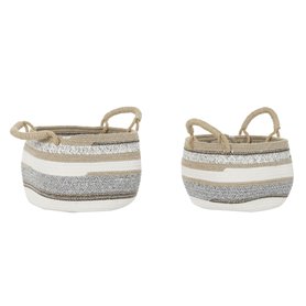 Set de basket DKD Home Decor 30 x 30 x 20 cm Jute Boho