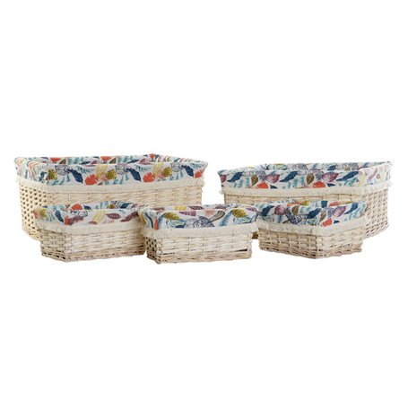 Set de basket DKD Home Decor 49 x 40 x 22 cm Polyester osier Boho (5 U