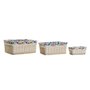 Set de basket DKD Home Decor 49 x 40 x 22 cm Polyester osier Boho (5 U