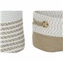 Set de basket DKD Home Decor Blanc Coton Jute (45 x 45 x 54 cm) (6 Piè