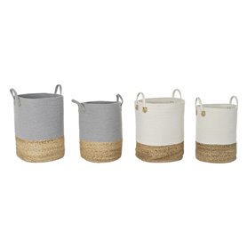 Set de basket DKD Home Decor 40 x 40 x 52 cm Fibre naturelle Boho (2 U