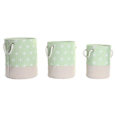 Set de basket DKD Home Decor Polyester EVA Géométrique (30 x 30 x 35 c