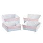 Set de basket DKD Home Decor Polyester 8,5 cm 26 x 26 x 9 cm Fibre nat