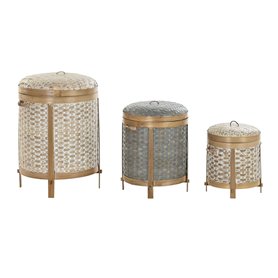 Set de basket DKD Home Decor Bambou (31 x 31 x 45 cm)