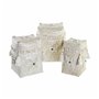 Set de basket DKD Home Decor Blanc Bambou Coquillages (24 x 24 x 30 cm
