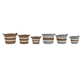 Set de basket DKD Home Decor 33 x 33 x 26 cm Fibre naturelle Boho (2 U