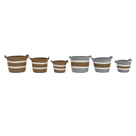 Set de basket DKD Home Decor 33 x 33 x 26 cm Fibre naturelle Boho (2 U