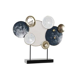 Figurine Décorative DKD Home Decor 62 x 8,3 x 53,3 cm Bleu Doré Blanc 