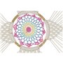 Attrape-rêves DKD Home Decor Plumes Coton Blanc Rotin Boho (52 x 1 x 1