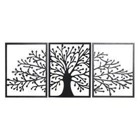 Décoration murale DKD Home Decor Noir Arbre Cottage 141 x 1,3 x 61 cm