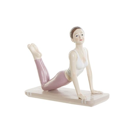 Figurine Décorative DKD Home Decor Rose Yoga Scandi 16 x 6 x 13 cm