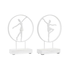 Figurine Décorative DKD Home Decor 23 x 9 x 33 cm Blanc Danseuse Class