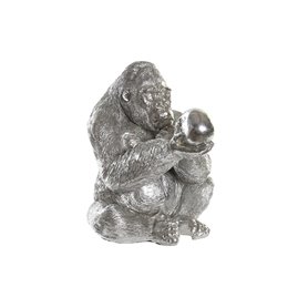 Figurine Décorative DKD Home Decor Argenté Résine Gorille (38,5 x 33 x