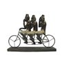 Figurine Décorative DKD Home Decor Singe Tricycle Noir Doré Métal Rési