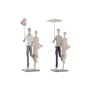 Figurine Décorative DKD Home Decor Gris Rose 18 x 10 x 37 cm Couple (2