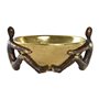 Figurine Décorative DKD Home Decor Bol Doré Cuivre Résine Personnes Mo