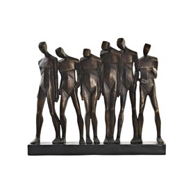 Figurine Décorative DKD Home Decor Noir Cuivre Résine Personnes Modern