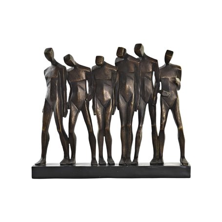 Figurine Décorative DKD Home Decor Noir Cuivre Résine Personnes Modern