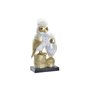 Figurine Décorative DKD Home Decor 14,5 x 9 x 26 cm Hibou Doré Blanc