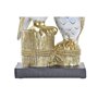 Figurine Décorative DKD Home Decor 14,5 x 9 x 26 cm Hibou Doré Blanc