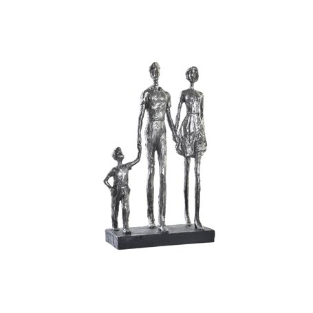 Figurine Décorative DKD Home Decor Argenté Noir Résine Moderne Famille