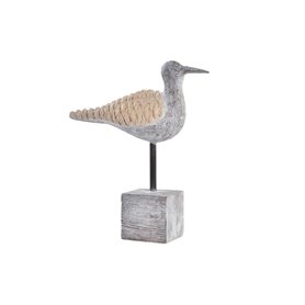 Figurine Décorative DKD Home Decor Gris Naturel Oiseau méditerranéen 2