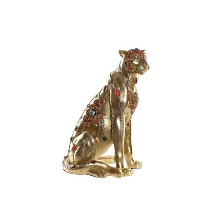Figurine Décorative DKD Home Decor Léopard Résine Colonial (25,5 x 17 