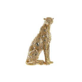 Figurine Décorative DKD Home Decor Léopard Résine Moderne (23,5 x 15 x