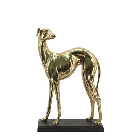 Figurine Décorative DKD Home Decor 44,5 x 17 x 65,5 cm Noir Doré Chien