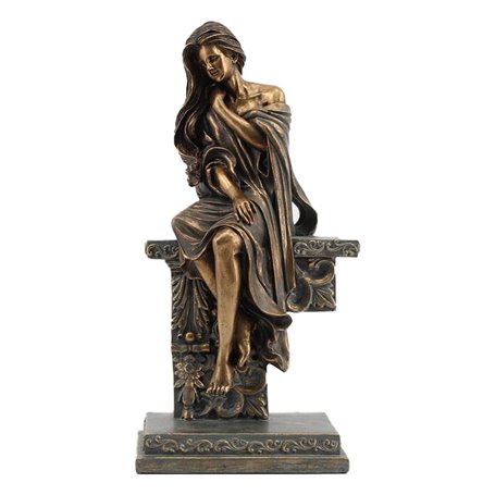 Figurine Décorative DKD Home Decor 17 x 11 x 32,50 cm Femme Cuivre