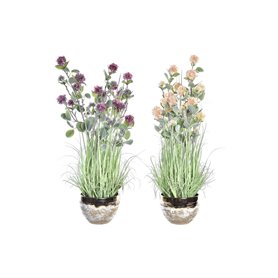 Plante décorative DKD Home Decor Vase 20 x 20 x 78 cm Porcelaine Rose 