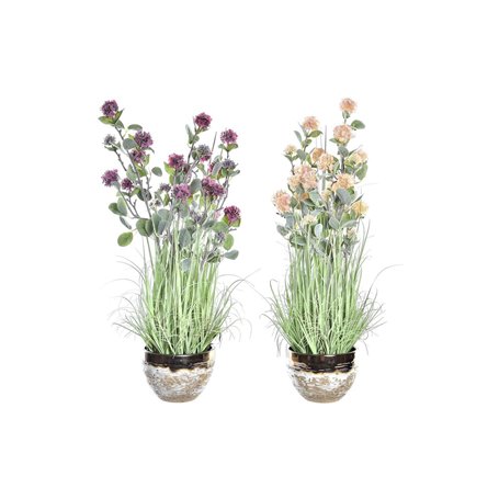 Plante décorative DKD Home Decor Vase 20 x 20 x 78 cm Porcelaine Rose 
