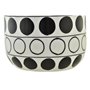 Vase DKD Home Decor Porcelaine Noir Blanc Moderne Cercles 16 x 16 x 18