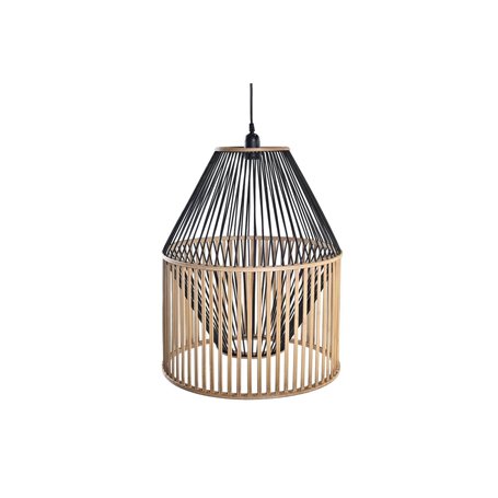 Suspension DKD Home Decor Noir Marron 220 V 50 W (43 x 43 x 53 cm)