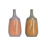 Vase DKD Home Decor Marron Orange Grès Feuille d'une plante 18 x 18 x 