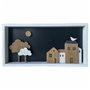 Décoration murale DKD Home Decor Blanc Marron Maisons Urbaine 40 x 3,5