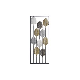 Décoration murale DKD Home Decor Noir Métal Multicouleur Moderne Feuil