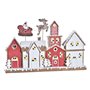 Décorations de Noël DKD Home Decor Maison Blanc Rouge Résine 41 x 7,5 