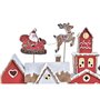 Décorations de Noël DKD Home Decor Maison Blanc Rouge Résine 41 x 7,5 